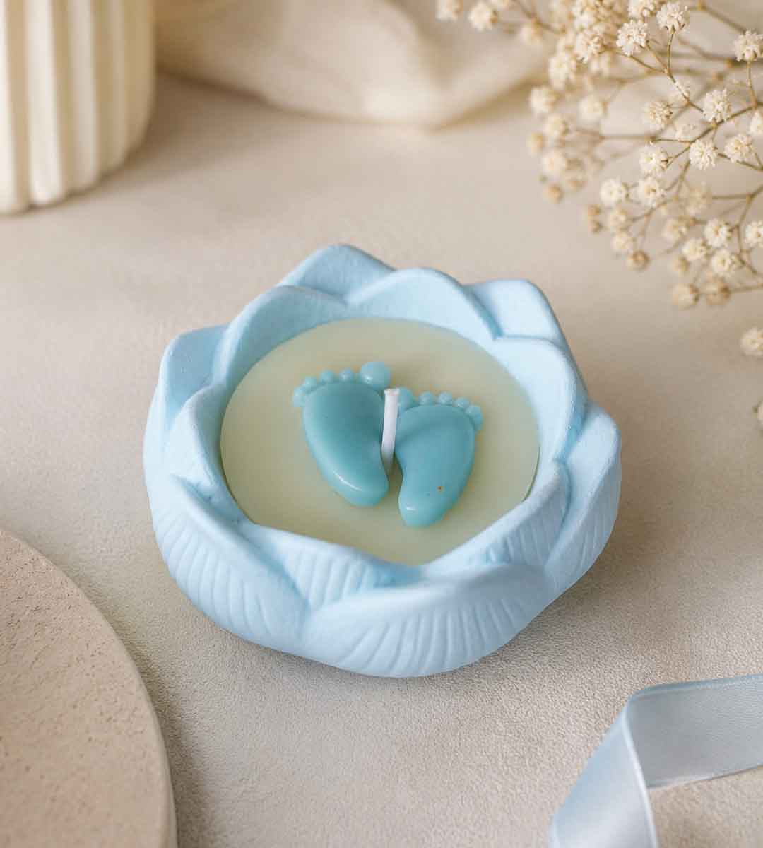Lotus feet candle